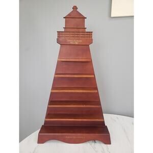 RARE Thomas Kinkade WOOD LIGHTHOUSE SHELF SEASIDE COLLECTION DISPLAY